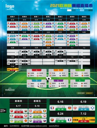 2021欧洲杯全部赛程结果(2021欧洲杯全部赛程结果表)